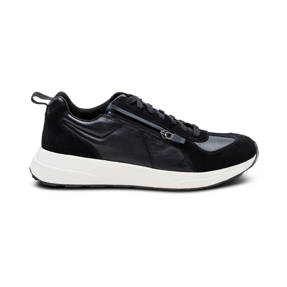 AETREX MENS MILES LACE UP SNEAKERS BLACK-AM260M - Aetrex Middle East
