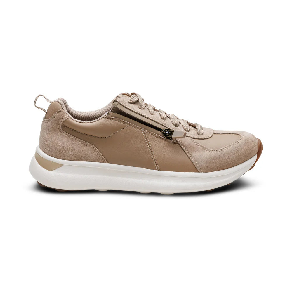 AETREX WOMEN'S ELISE LACE UP SNEAKERS TAN AF156W - Aetrex Middle East