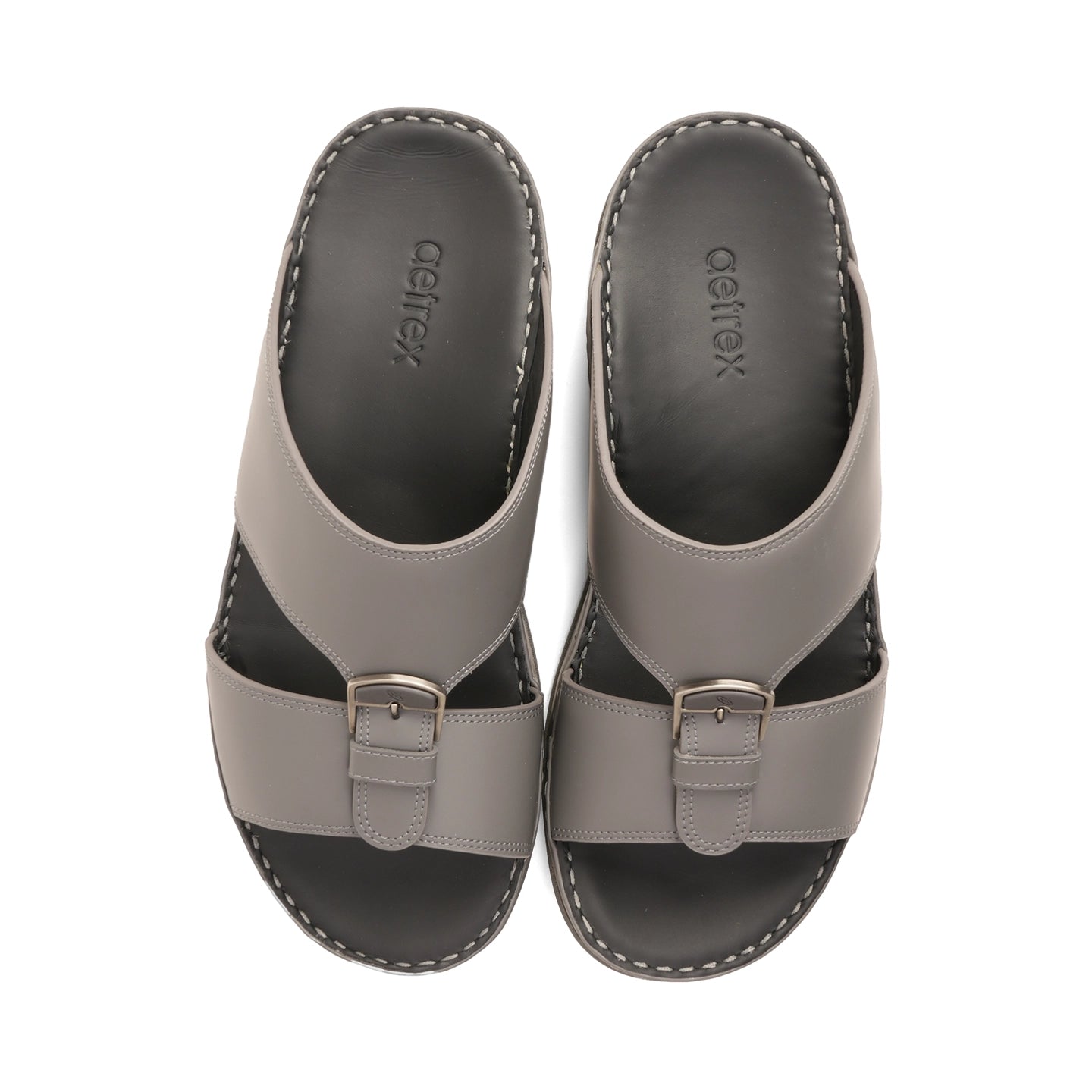 Aetrex Dual Trim Straps Men's Arabic Sandals - Grey - Aetrex Middle East