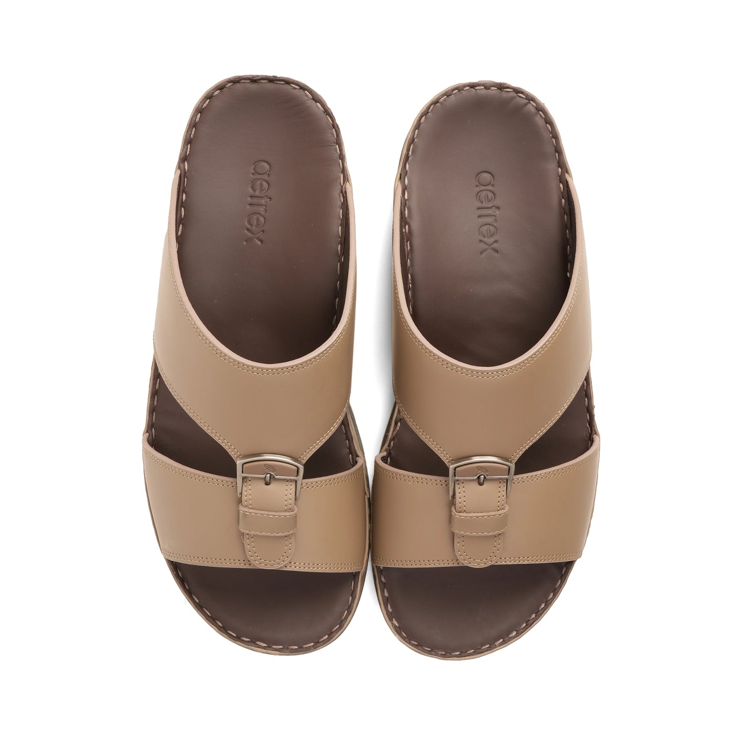 Aetrex Dual Trim Straps Men's Arabic Sandals - Stone - Aetrex Middle East