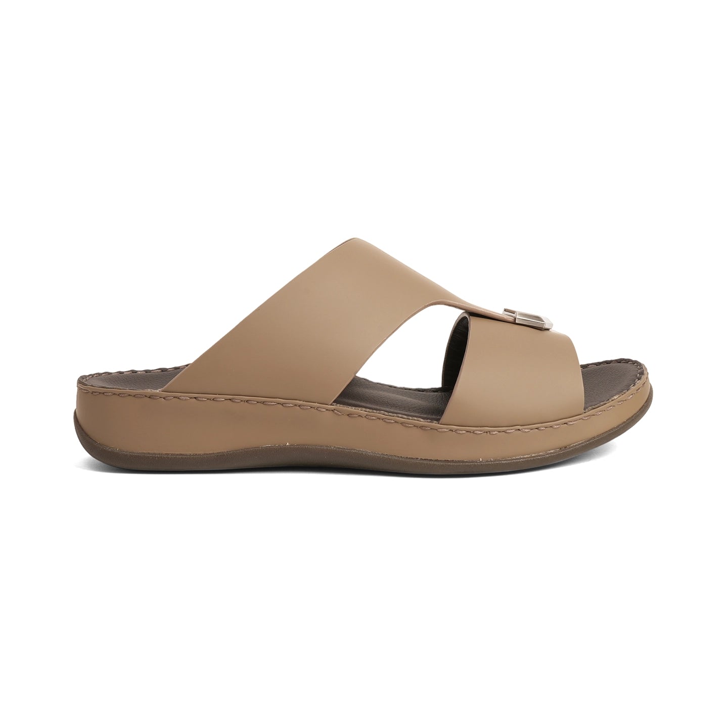 Aetrex Men's Classic Arabic Sandals With Metal Accent - Earth - Aetrex Middle East