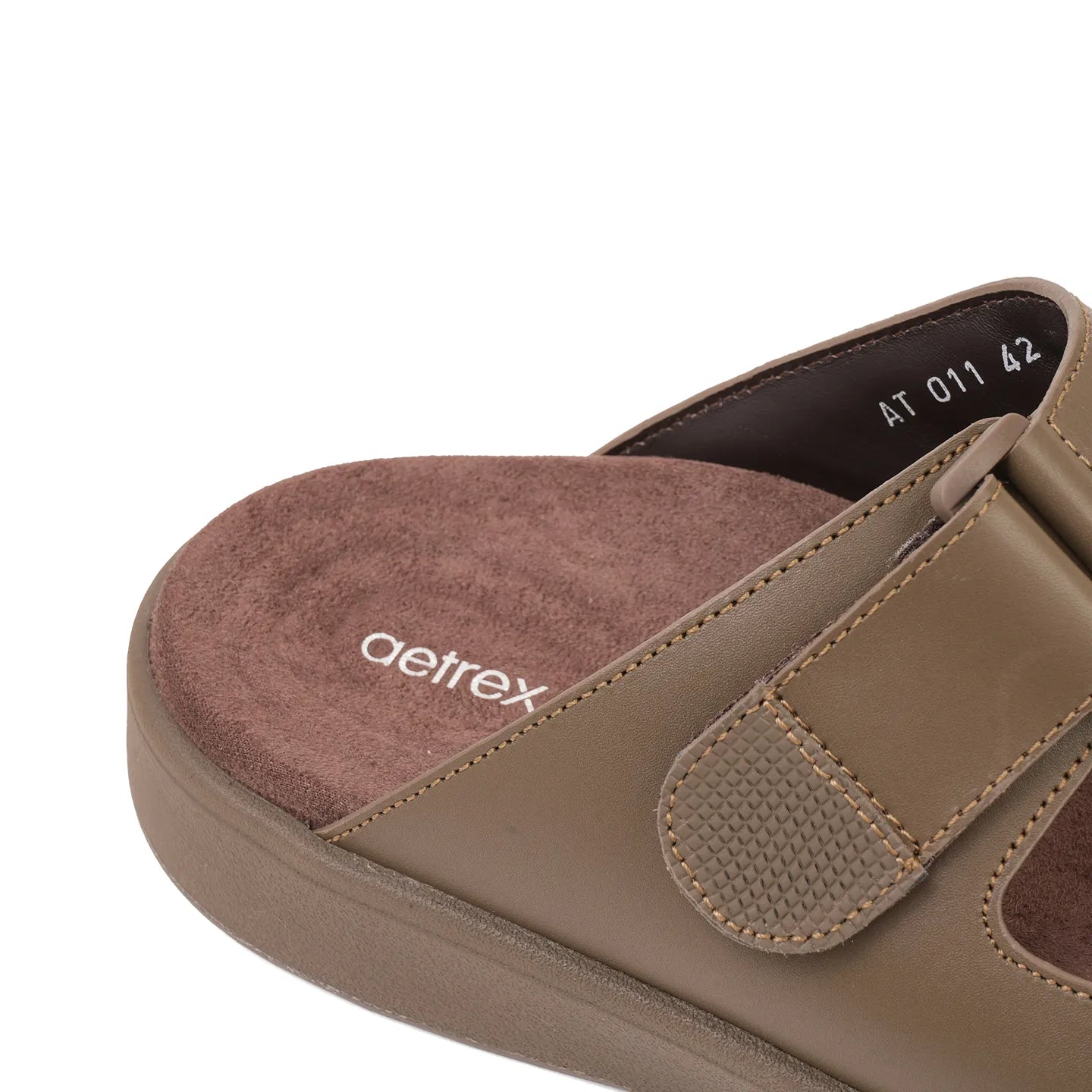 Aetrex Premium Comfort Suede Foot Bed Arabic Sandals Truffle - Aetrex Middle East