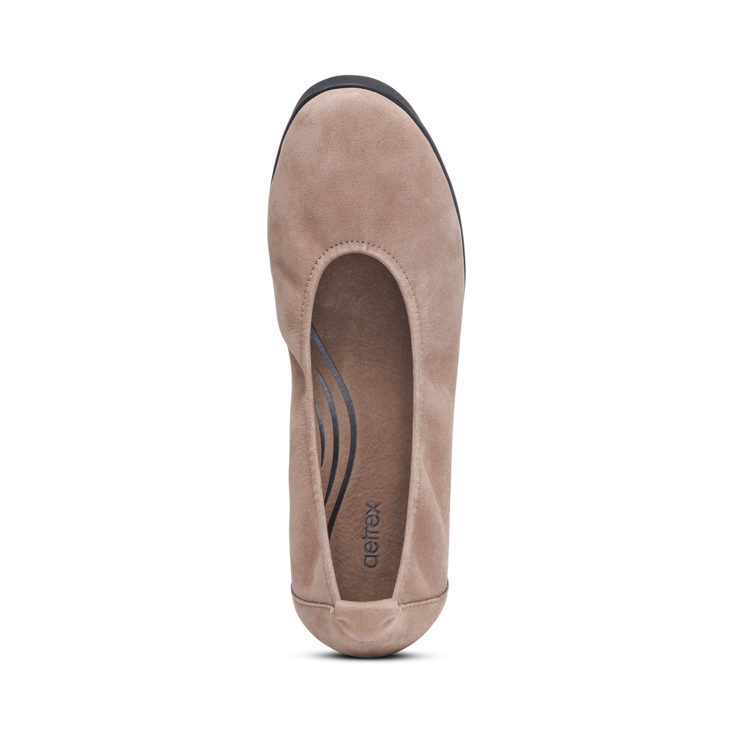 Brianna Ballet Women Flats Taupe - Aetrex Middle East
