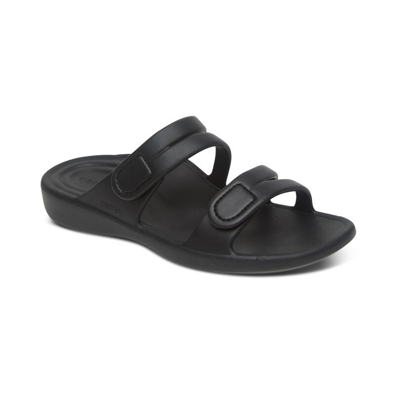 Janey Sport Women Slides Black - Aetrex Middle East