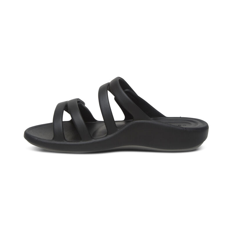 Janey Sport Women Slides Black - Aetrex Middle East
