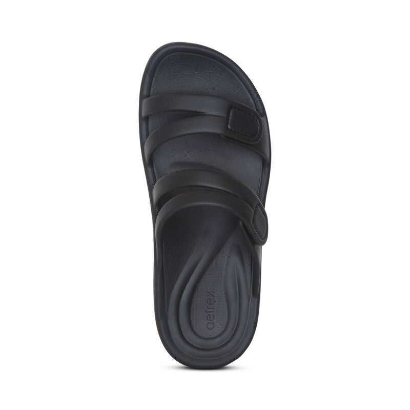 Janey Sport Women Slides Black - Aetrex Middle East