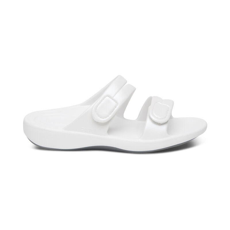 Janey Sport Women Slides White - Aetrex Middle East