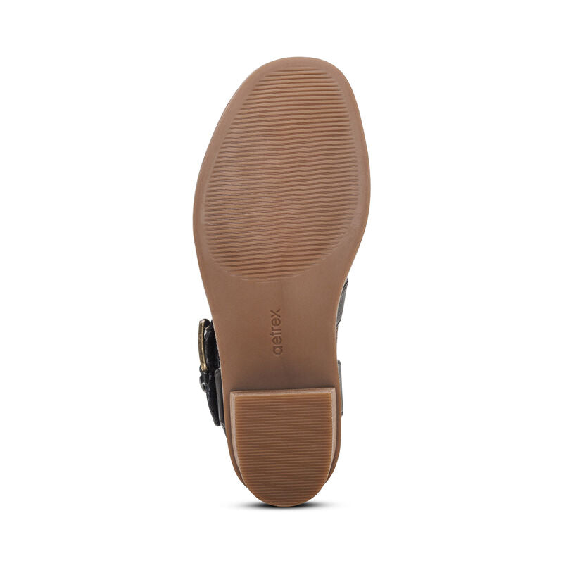 Kristin Arch Support Block Heel Black - Aetrex Middle East