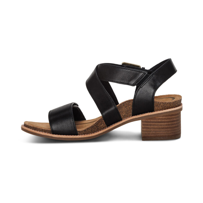 Kristin Arch Support Block Heel Black - Aetrex Middle East