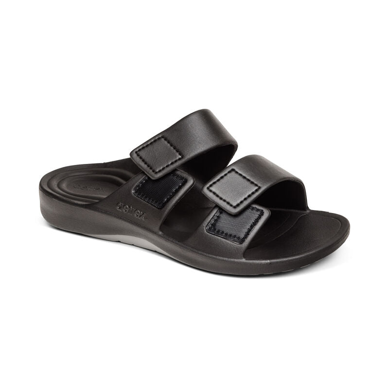 Milos Orthotic Slides Men Black - Aetrex Middle East