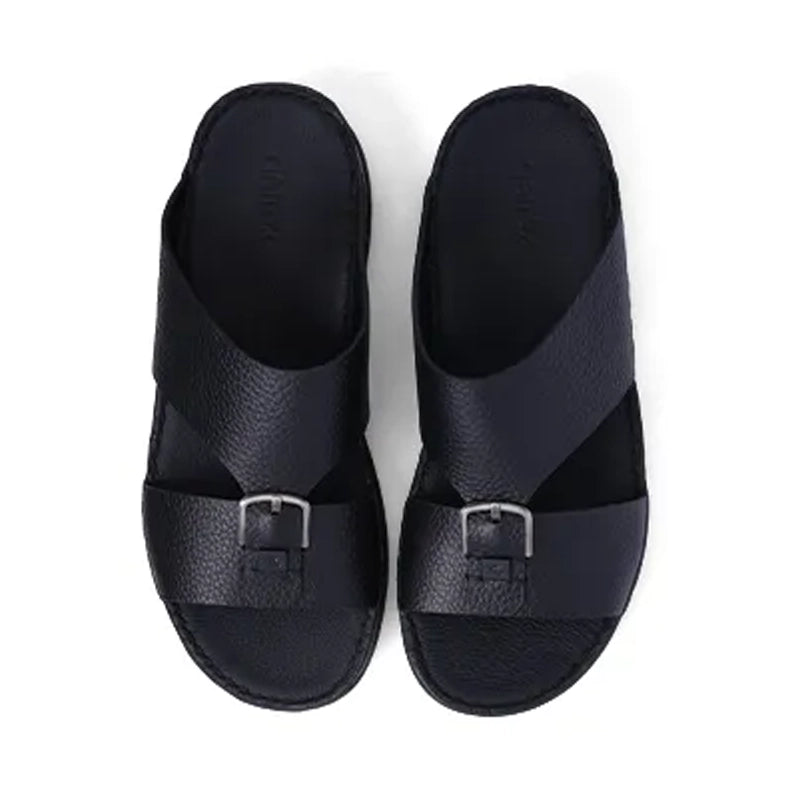 Timeless Unlined Hammered Men Classic Arabic Sandals Black - Aetrex Middle East