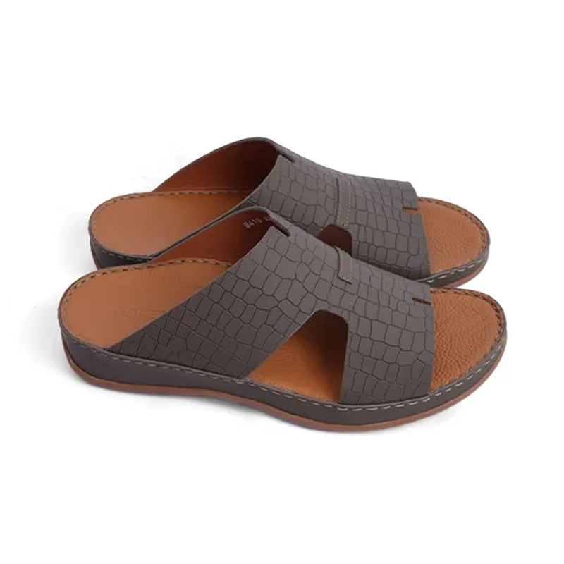 Timeless Unlined Hammered Men Classic Arabic Sandals Truffle - Aetrex Middle East