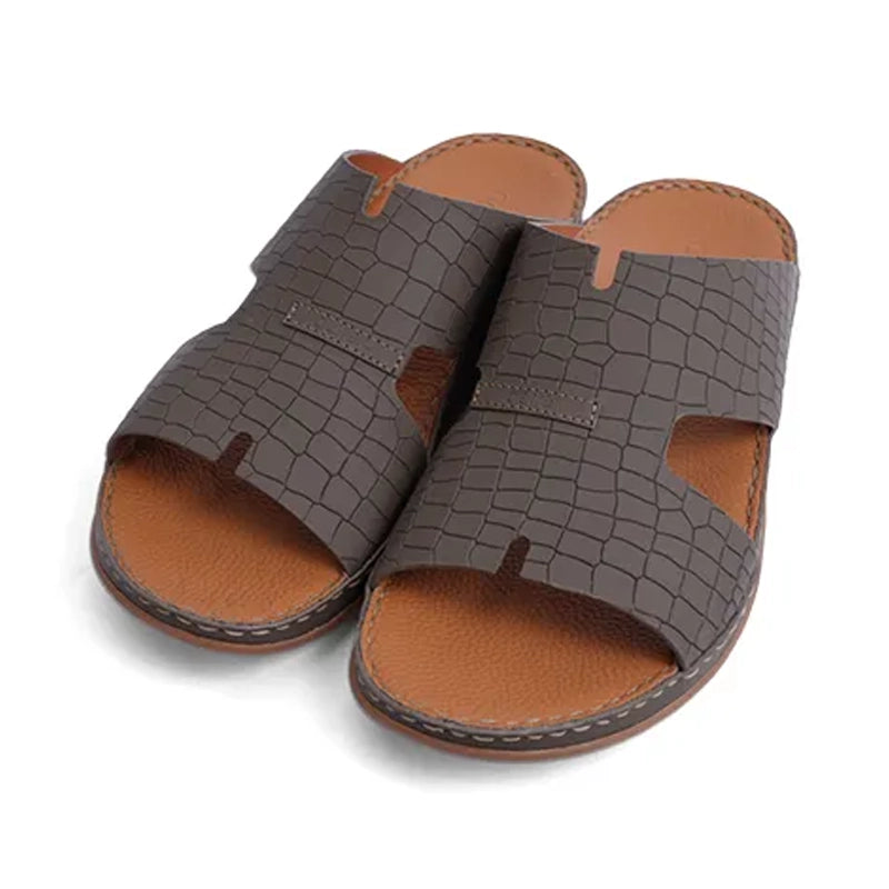 Timeless Unlined Hammered Men Classic Arabic Sandals Truffle - Aetrex Middle East