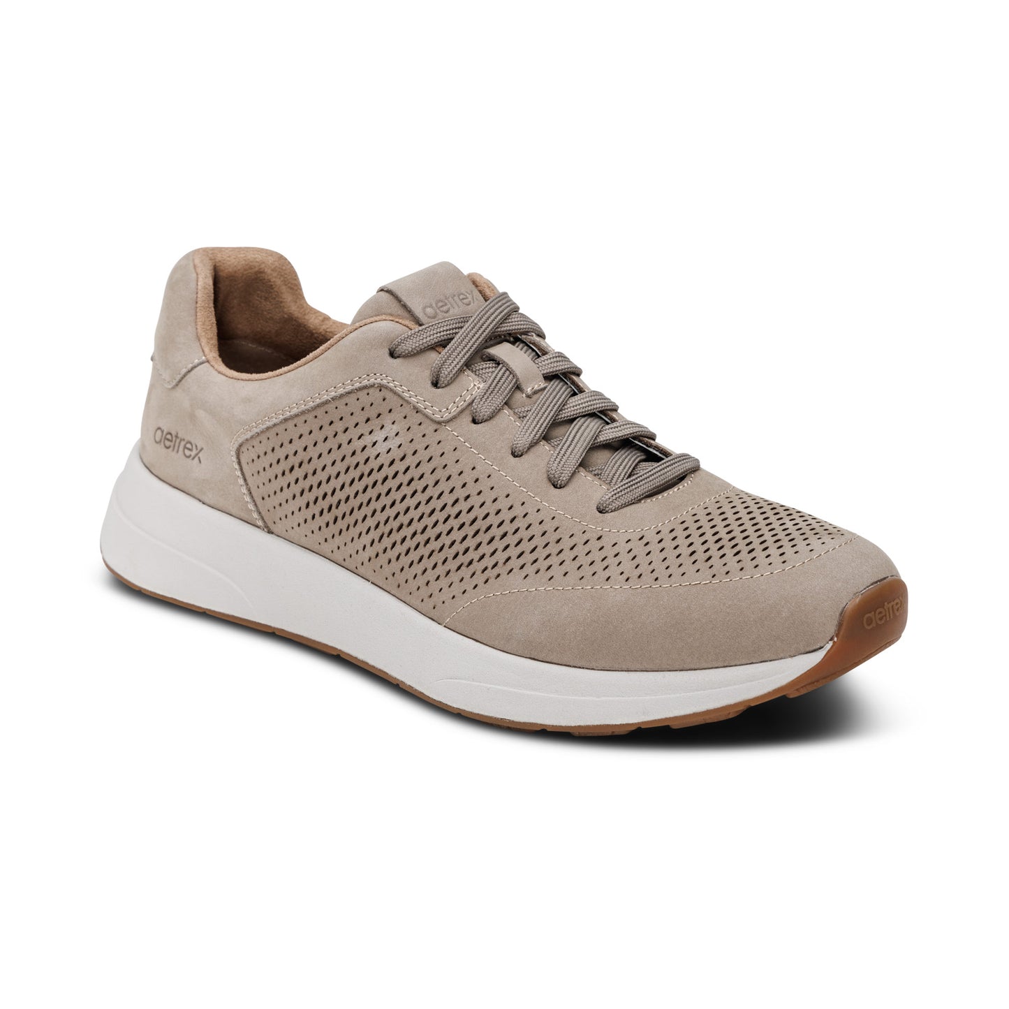 Aetrex Drew Arch Support Sneakers- Taupe - Aetrex Middle East