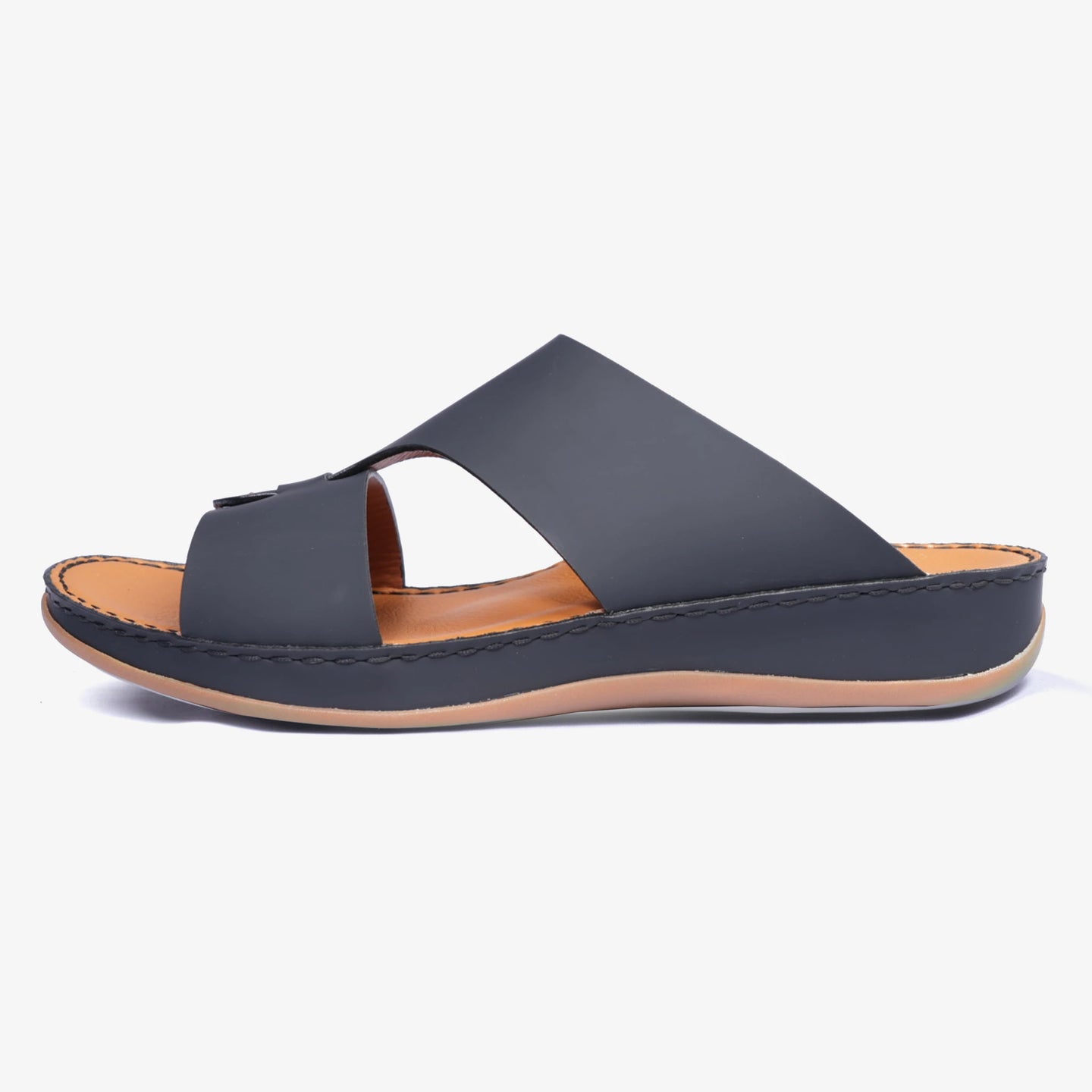 Timeless Unlined Aetrex Mens Hammered Arabic Sandals Navy