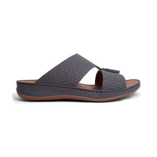 Timeless Unlined Hammered Classic Arabic Sandals Grey