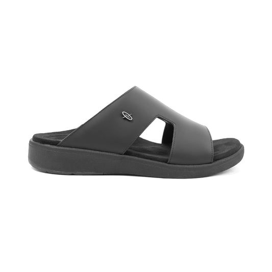 Aetrex Men's Orthotic Arch Support Suede Slide Sandals - Black