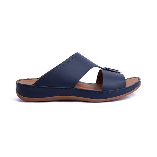 Matte Leather Slim Iconic Aetrex Arabic Sandal Navy