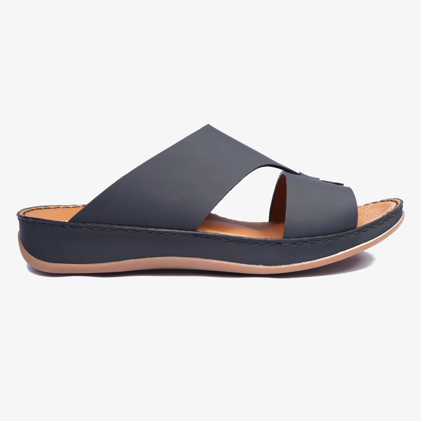 Timeless Unlined Aetrex Mens Hammered Arabic Sandals Navy