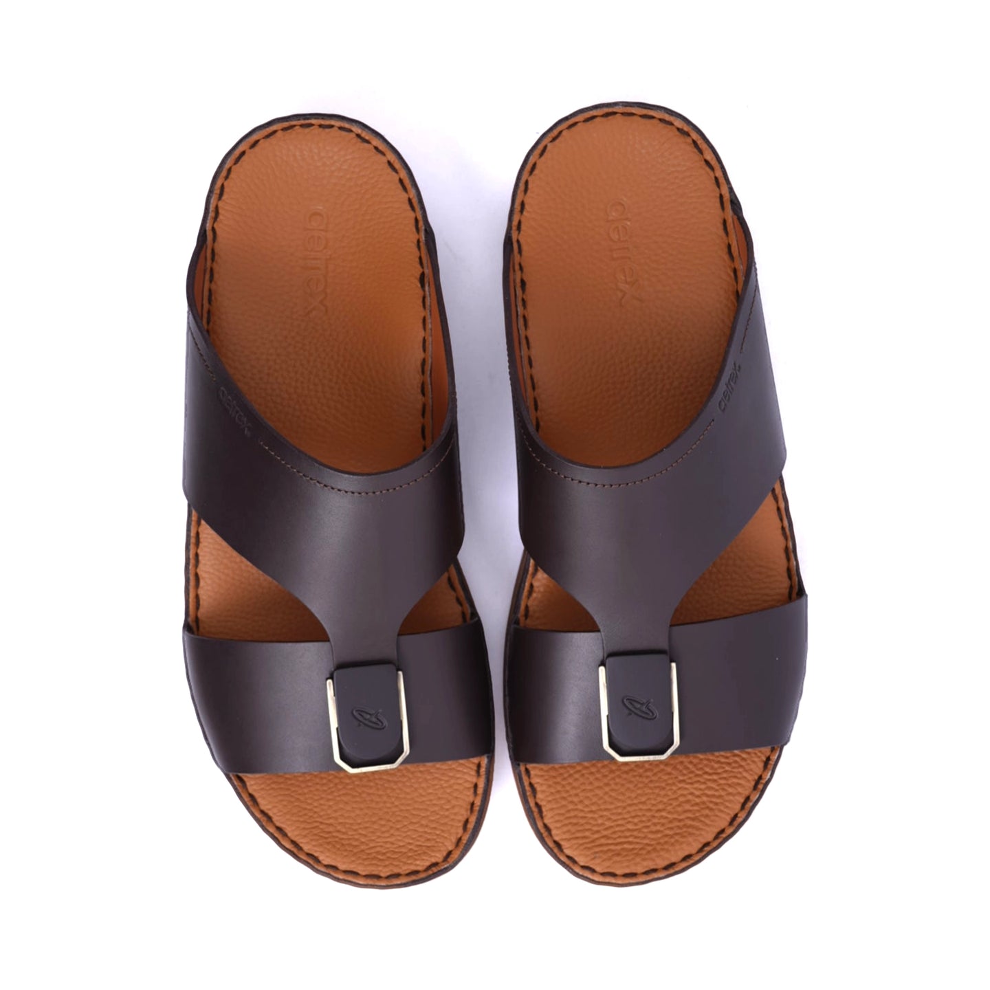 Matte Leather Slim Iconic Aetrex Arabic Sandal Brown