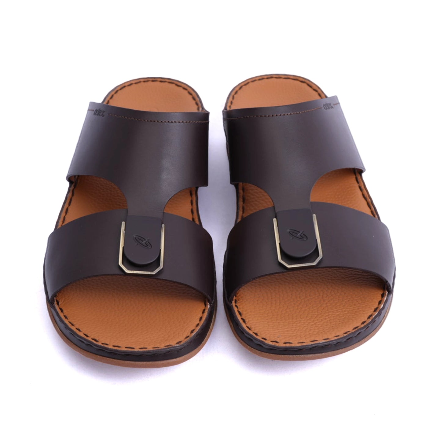 Matte Leather Slim Iconic Aetrex Arabic Sandal Brown