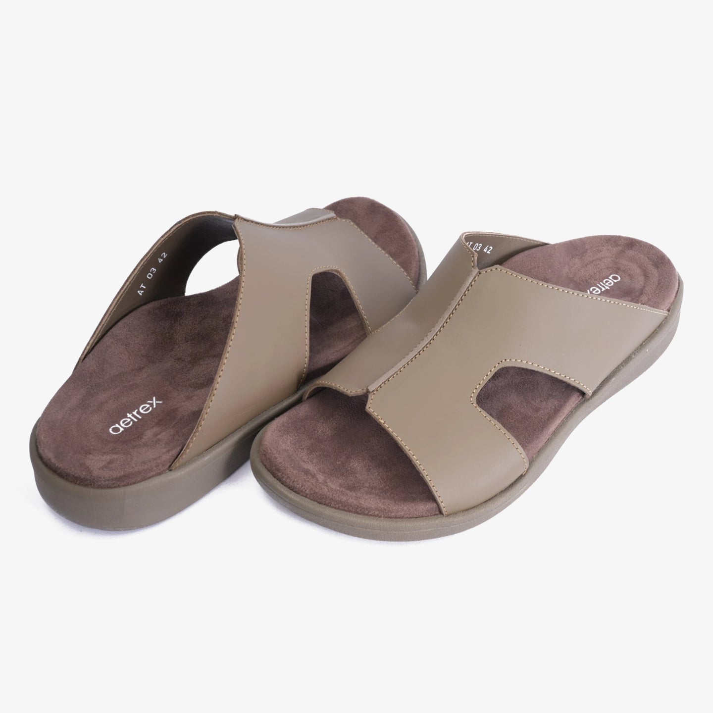 Aetrex classic sandals with a comfortable footbed Truffle