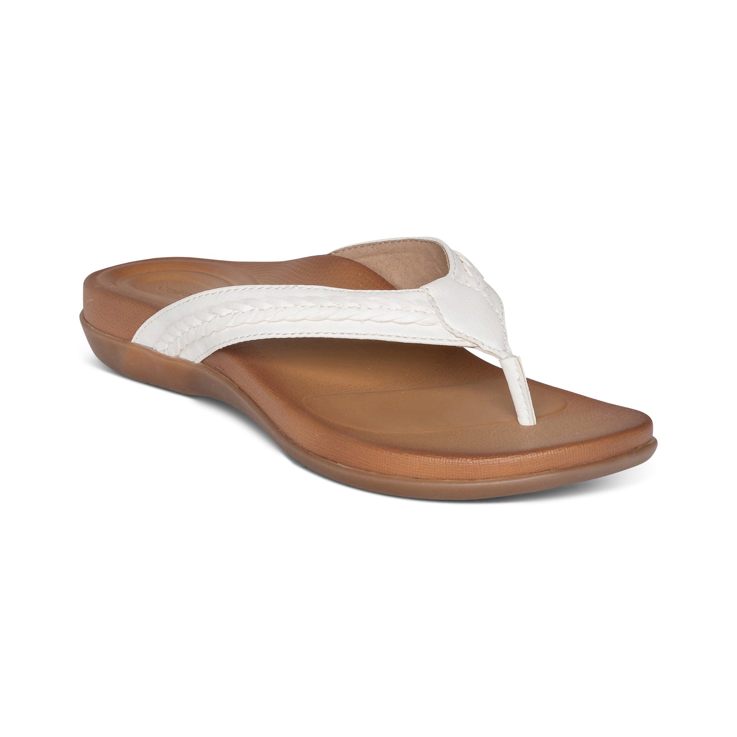 Emmy Braided Thong Sandals White