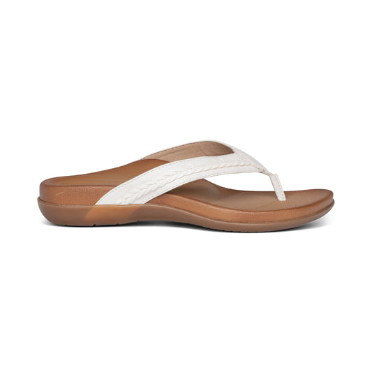 Emmy Braided Thong Sandals White