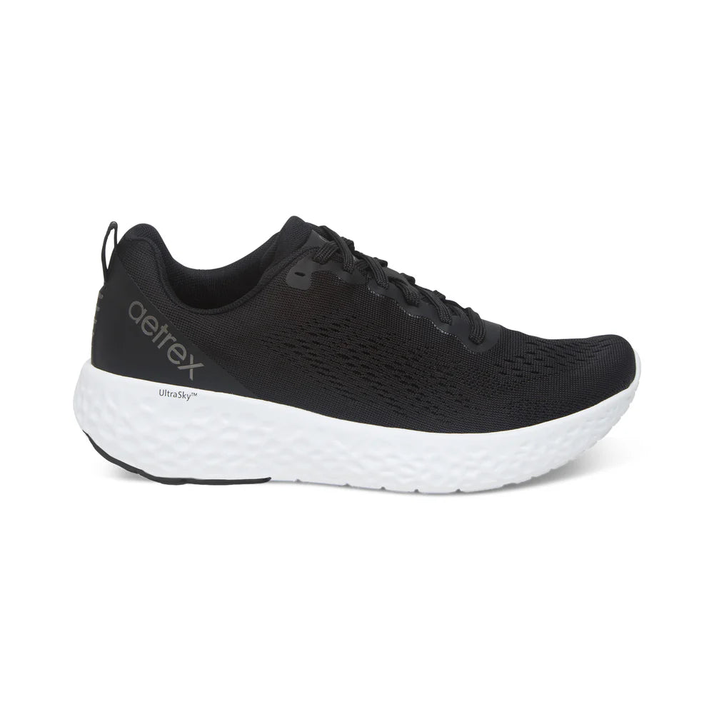 AETREX LADIES DANIKA LACE UP SPORTS SHOES WIDE AP100WW - BLACK - Aetrex Middle East