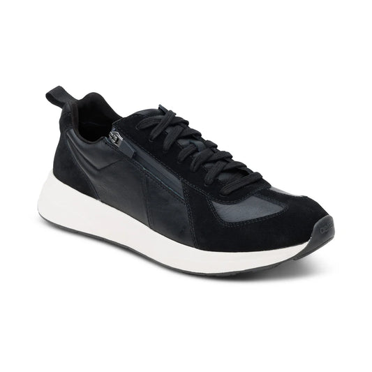 AETREX MENS MILES LACE UP SNEAKERS BLACK-AM260M - Aetrex Middle East