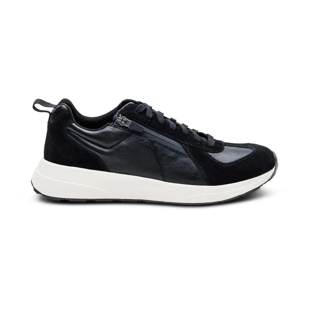 AETREX MENS MILES LACE UP SNEAKERS BLACK-AM260M - Aetrex Middle East