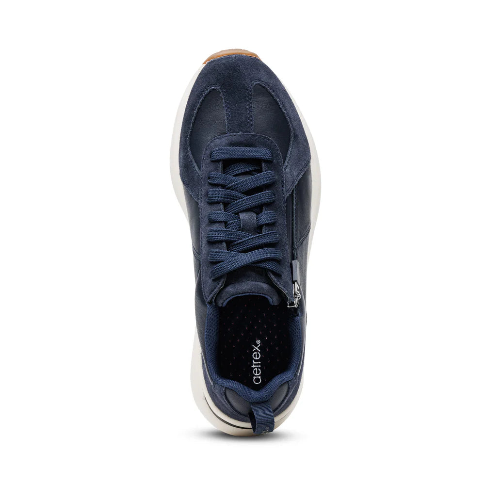 AETREX WOMEN'S ELISE  LACE UP SNEAKERS NAVY AF155W - Aetrex Middle East