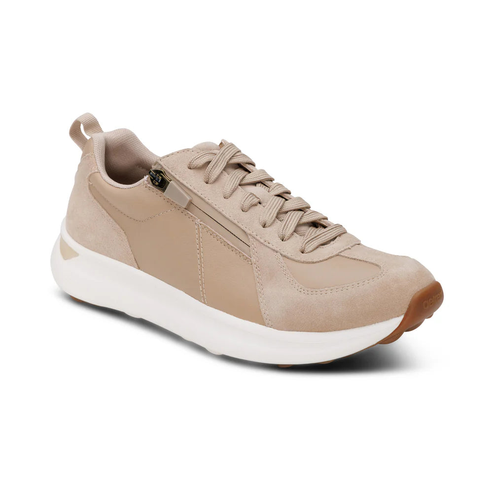 AETREX WOMEN'S ELISE  LACE UP SNEAKERS TAN AF156W - Aetrex Middle East