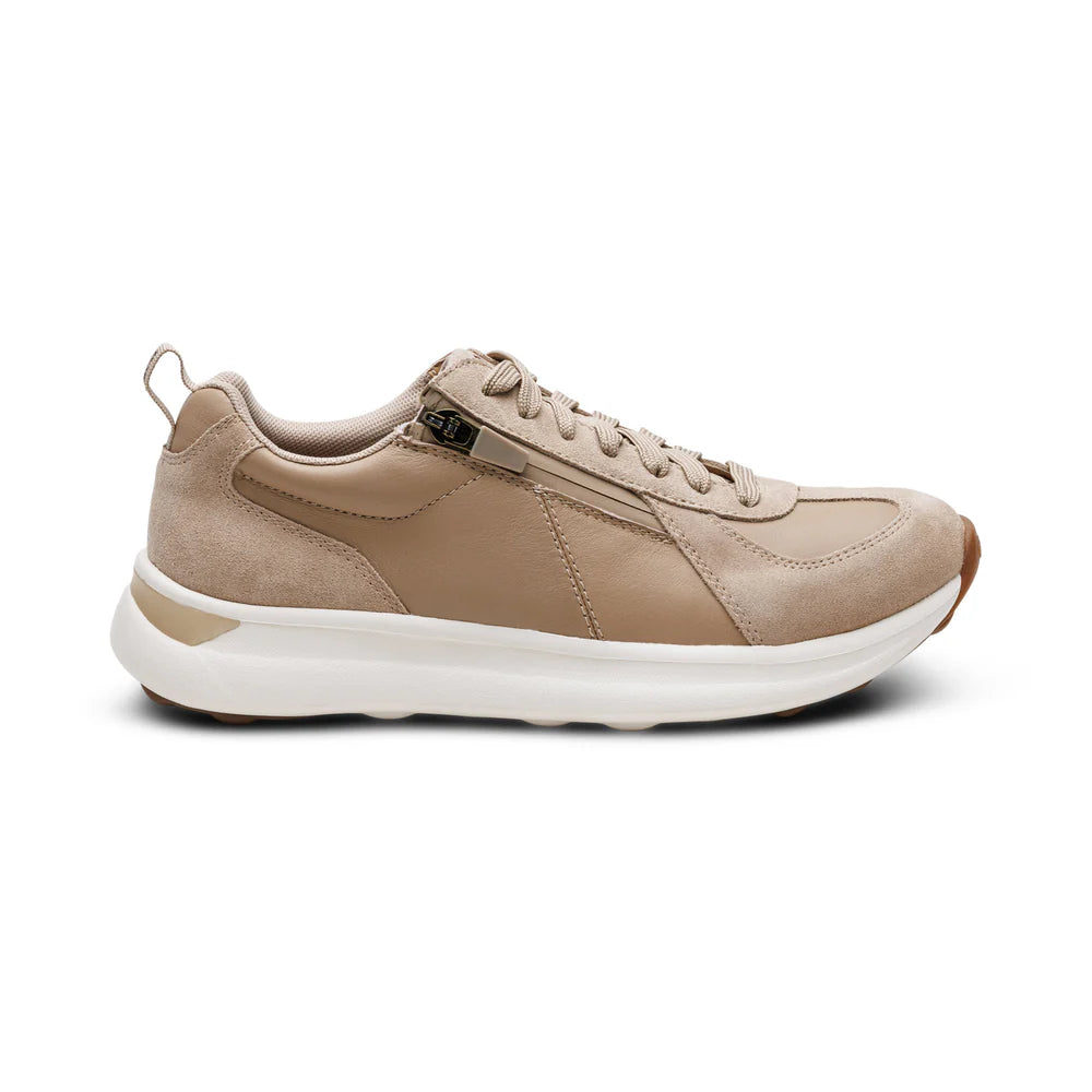 AETREX WOMEN'S ELISE  LACE UP SNEAKERS TAN AF156W - Aetrex Middle East