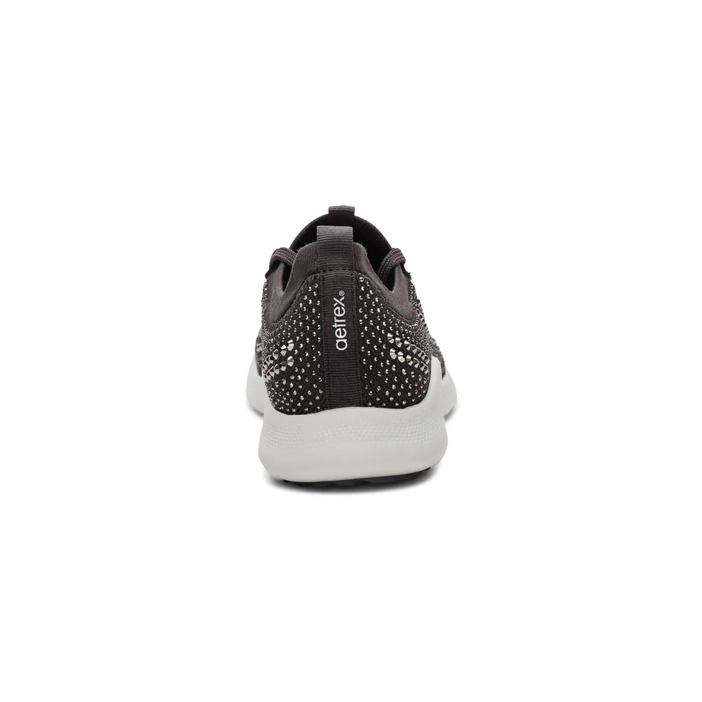 AETREX WOMEN'S SHOES CARLY SPARKLE LACE UP PEWTER - AS259W - Aetrex Middle East