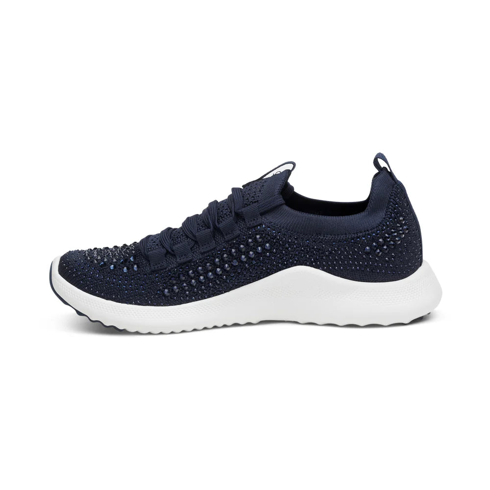 AETREX WOMEN'S SPORT SHOES CARLY SPARKLE LACE UP NAVY - AS255W - Aetrex Middle East