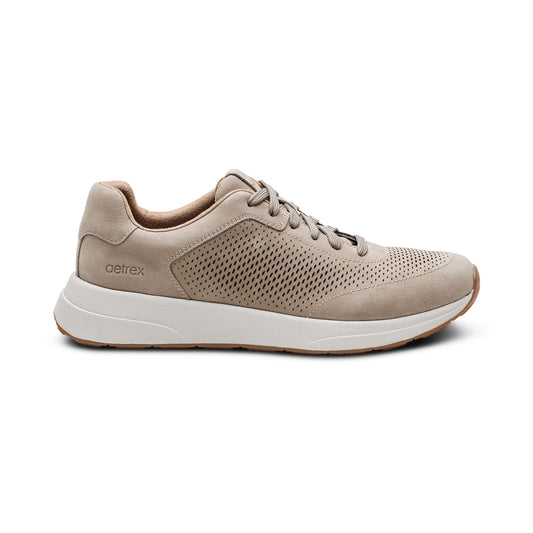 Aetrex Drew Arch Support Sneakers- Taupe - Aetrex Middle East