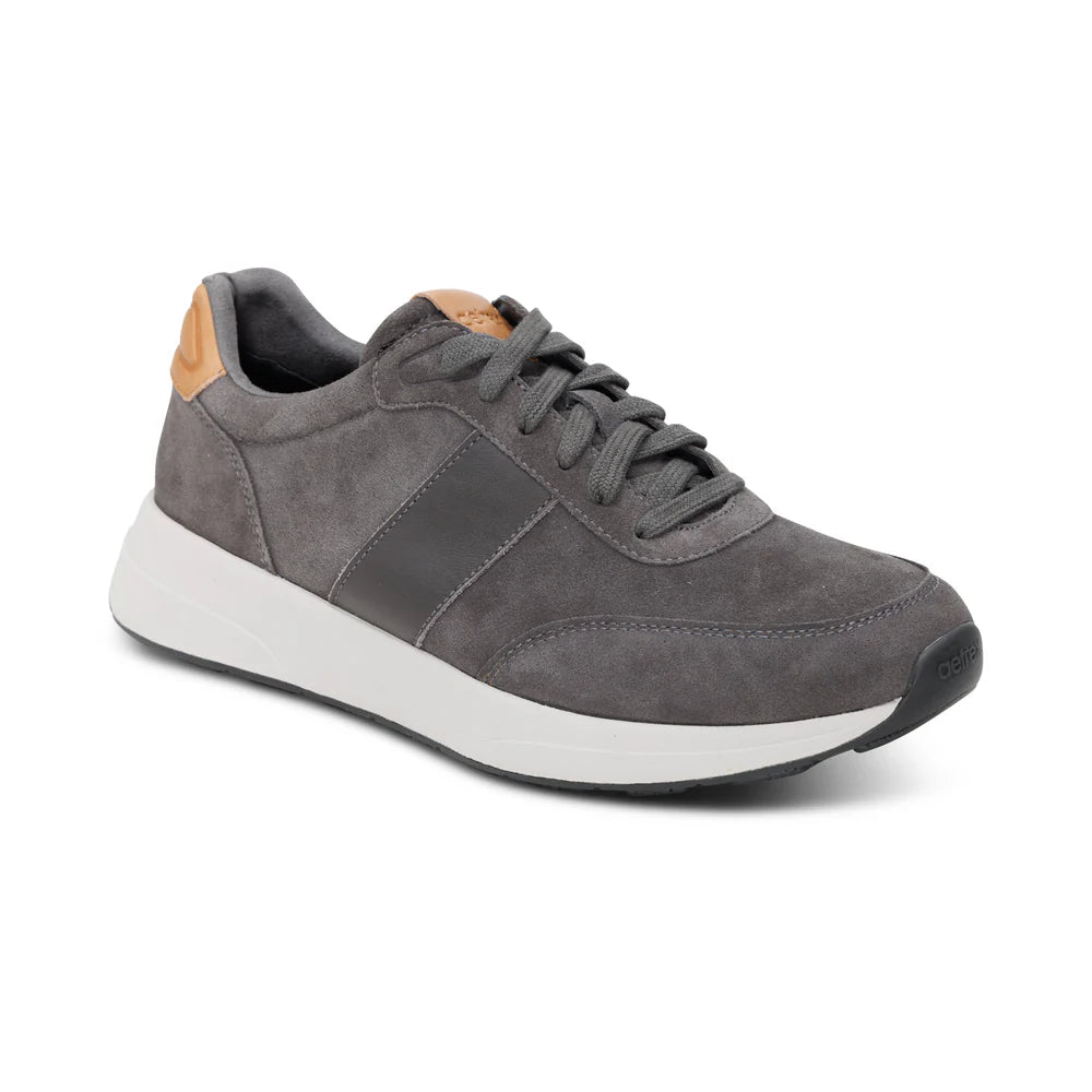 Aetrex Graham Arch Support Sneakers - Charcoal - Aetrex Middle East