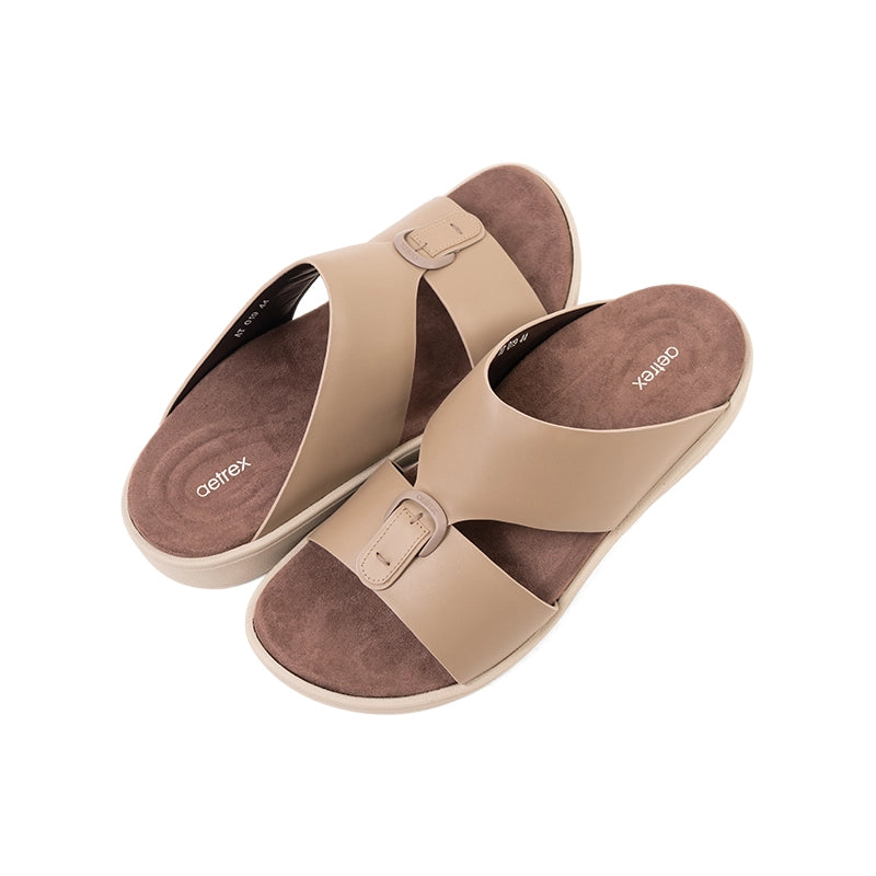 Aetrex Men's Hybrid Leather Sandals - Earth - Aetrex Middle East