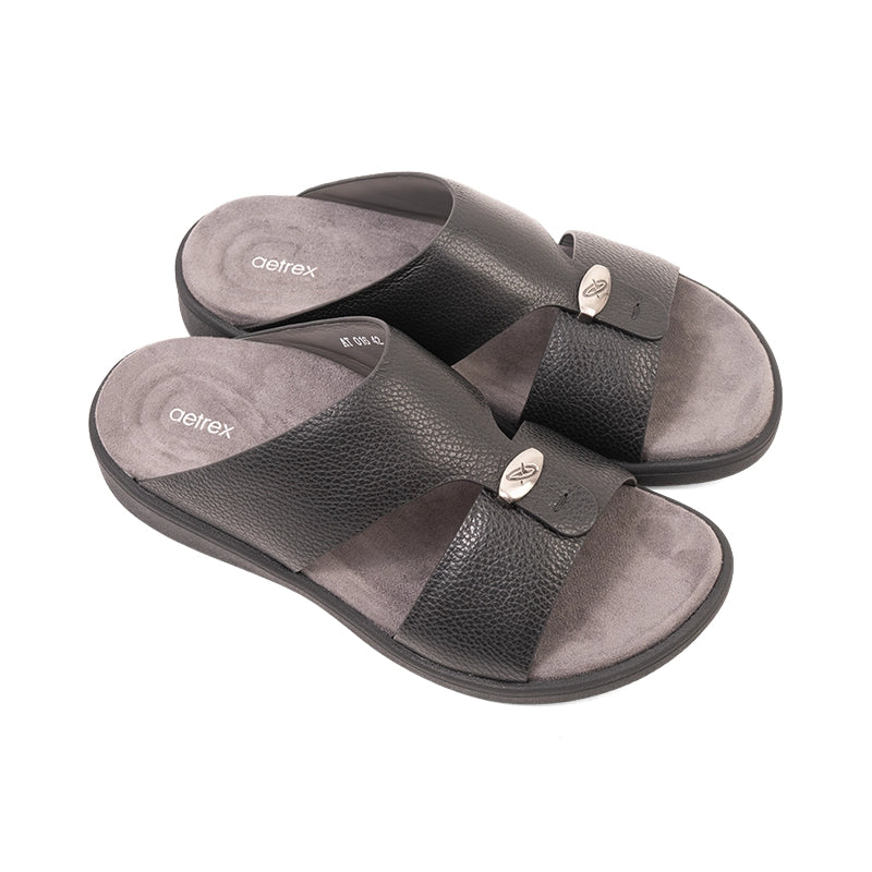 Aetrex Men's Orthopedic Hybrid Sandals - Black - Aetrex Middle East