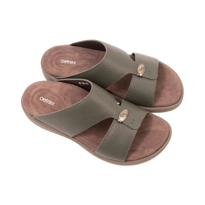 Aetrex Men's Orthopedic Hybrid Sandals - Olive - Aetrex Middle East