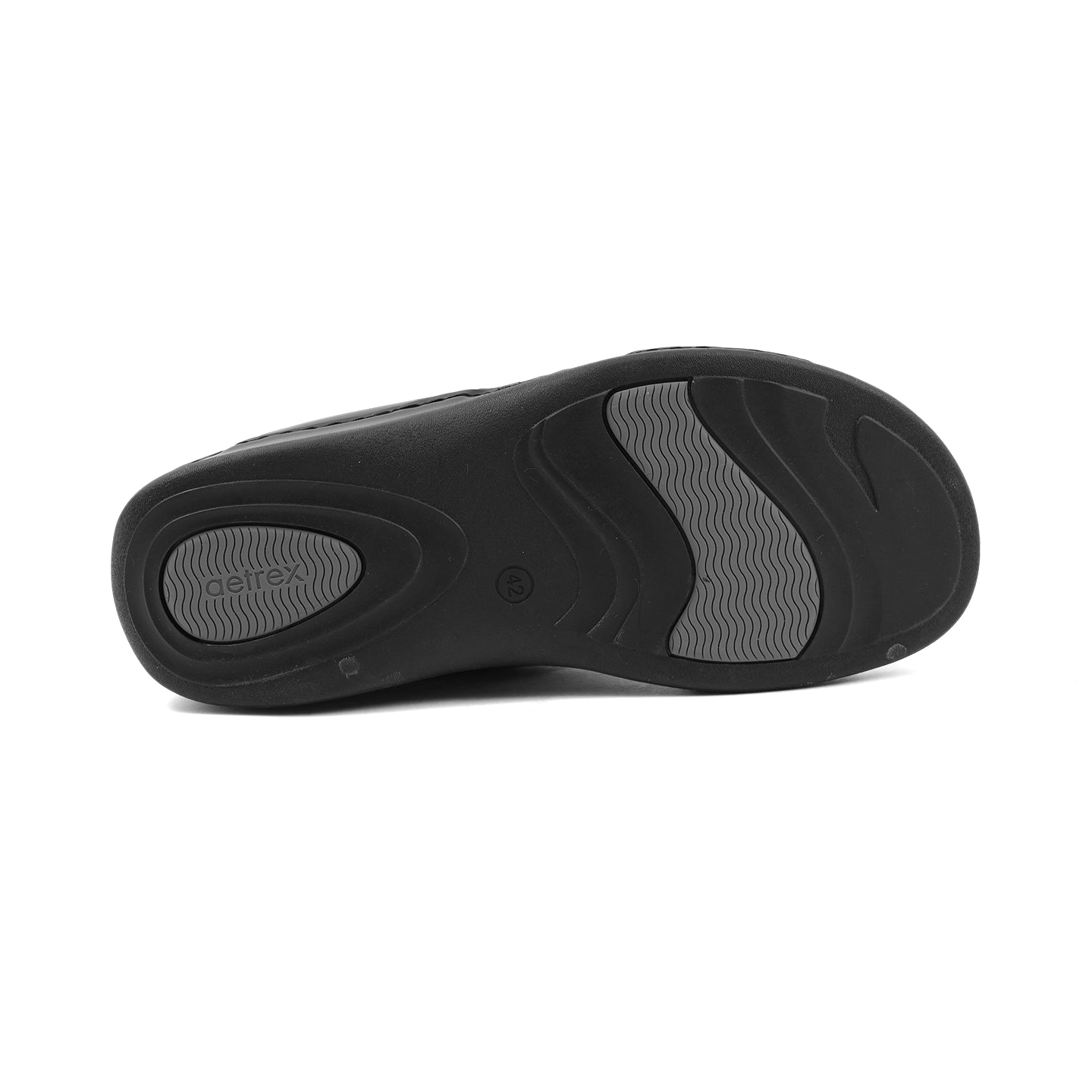 Aetrex Men's Orthotics Arch Support Leather Slides - Black - Aetrex Middle East