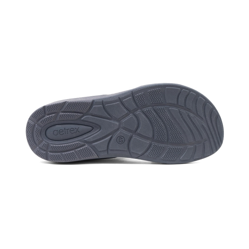 Aetrex Men's Traditional Sandals with Soft Suede-Touch Footbed - Navy - Aetrex Middle East