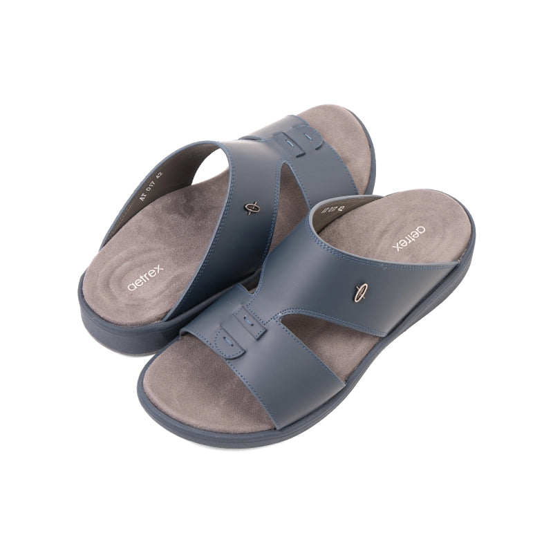 Aetrex Men's Traditional Sandals with Soft Suede-Touch Footbed - Navy - Aetrex Middle East