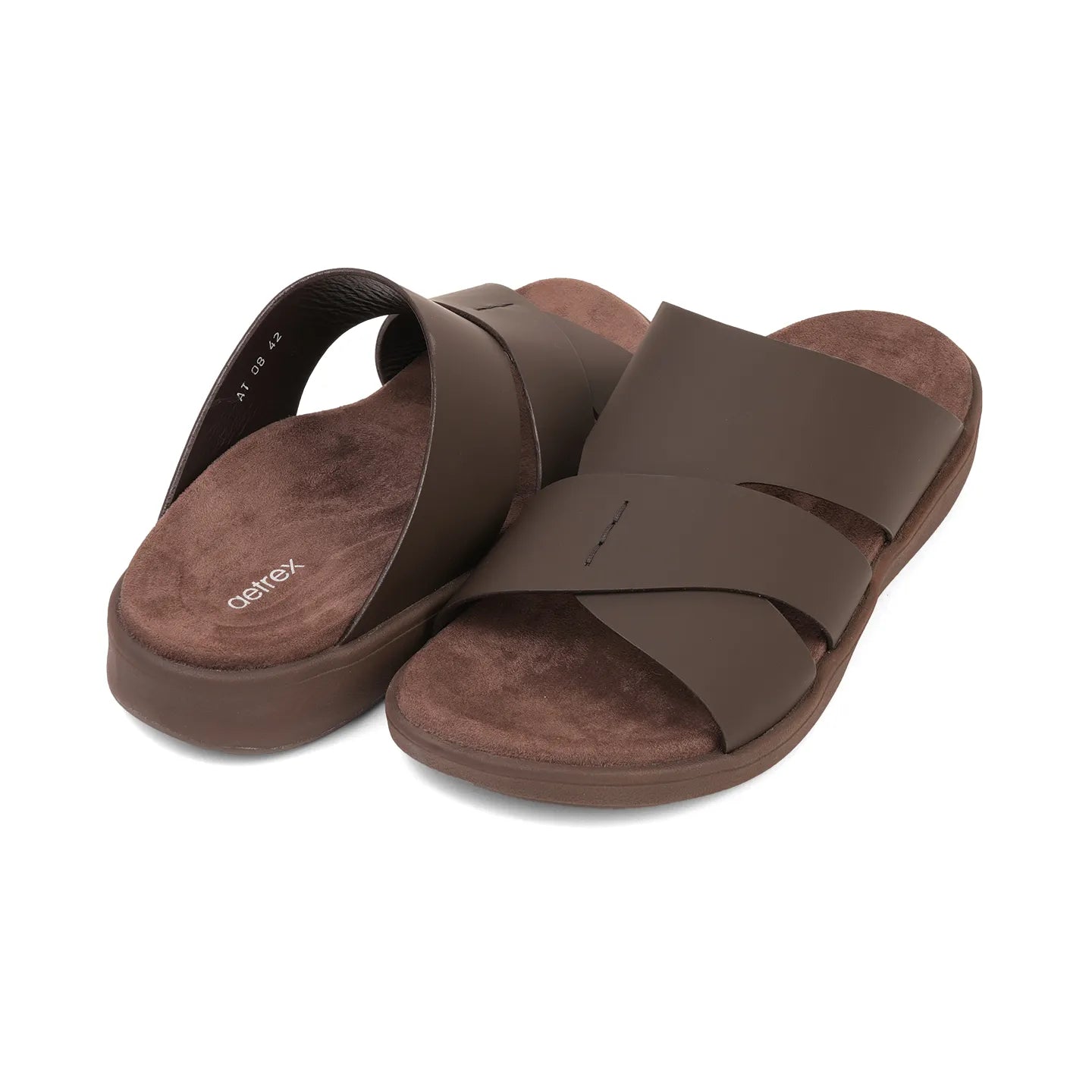 Aetrex Premium Comfort Foot Bed Arabic Sandals Brown - Aetrex Middle East