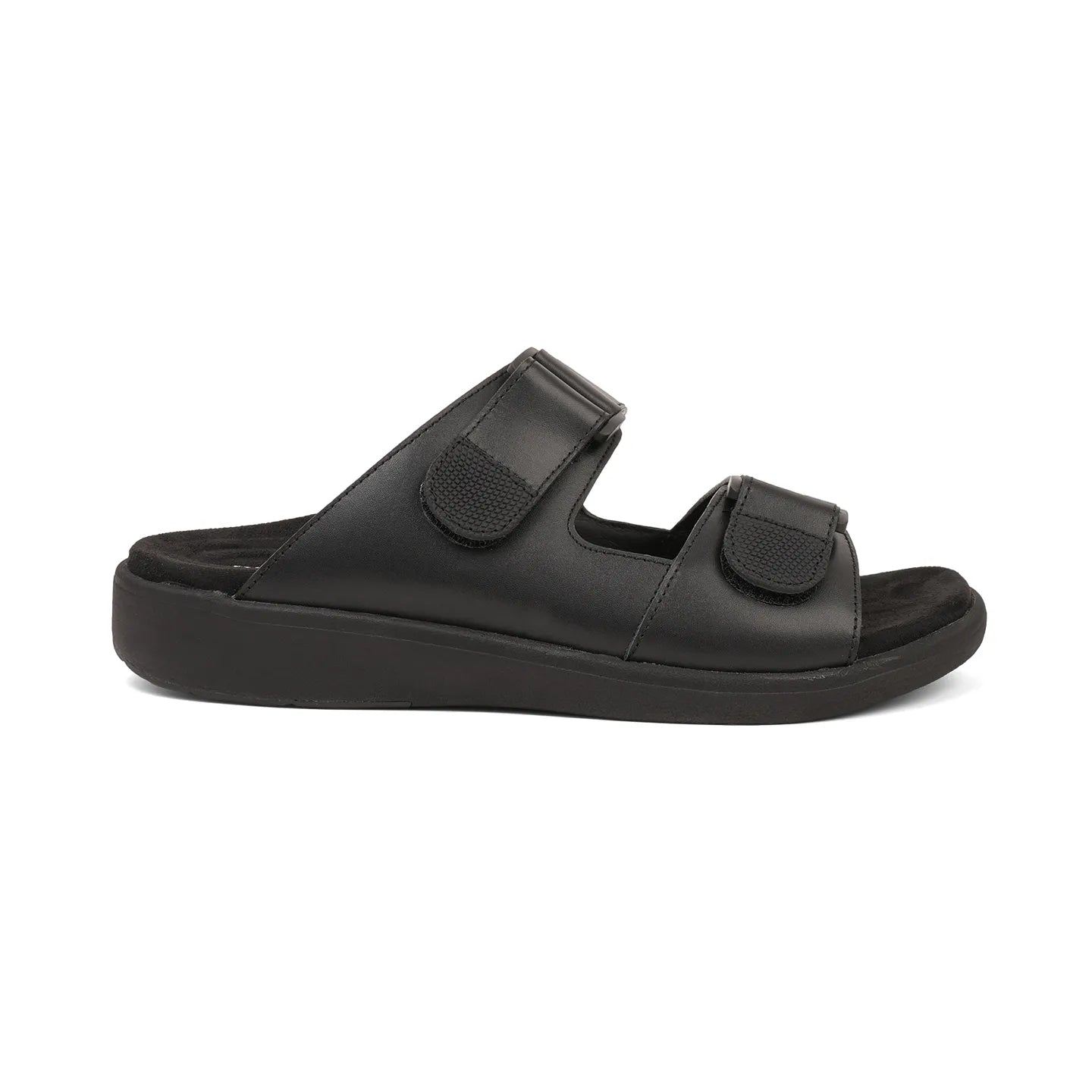 Aetrex Premium Comfort Suede Foot Bed Arabic Sandals Black - Aetrex Middle East
