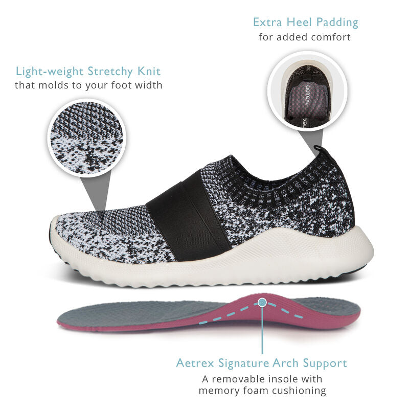 Allie Arch Support Sneakers White - Aetrex Middle East