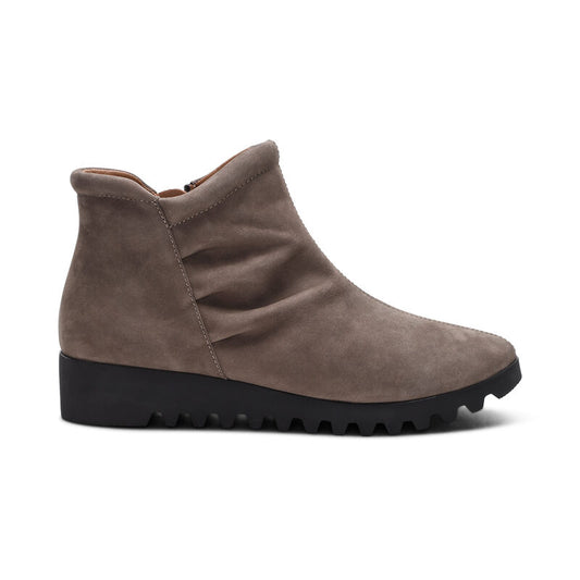 Aetrex Zoey Slip-On Boot- Dark-Taupe