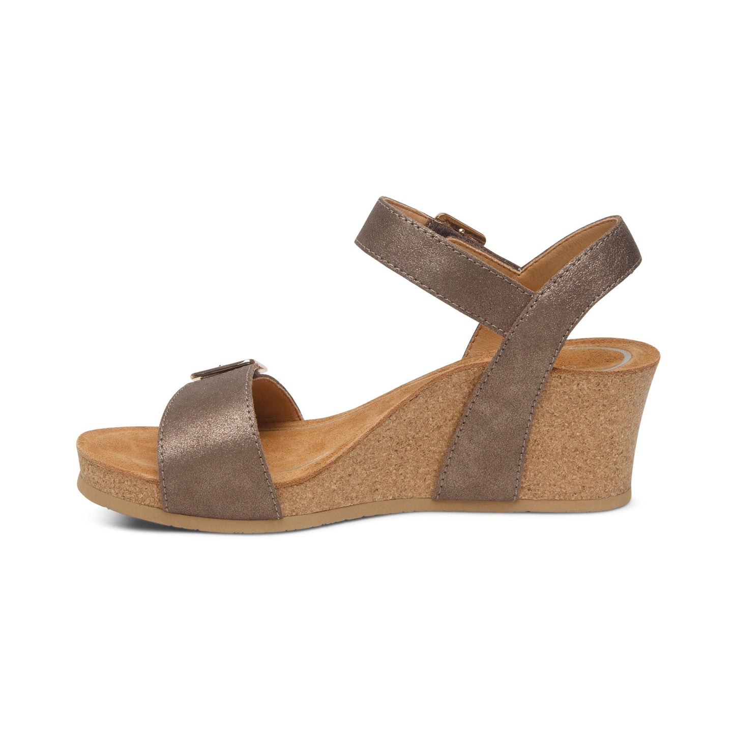 Lexa Quarter Strap Wedge Sandals Bronze