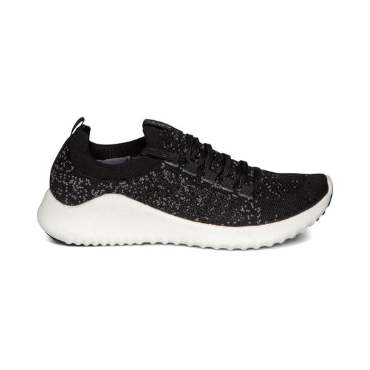 Carly Arch Support Sneakers Black White - Aetrex Middle East